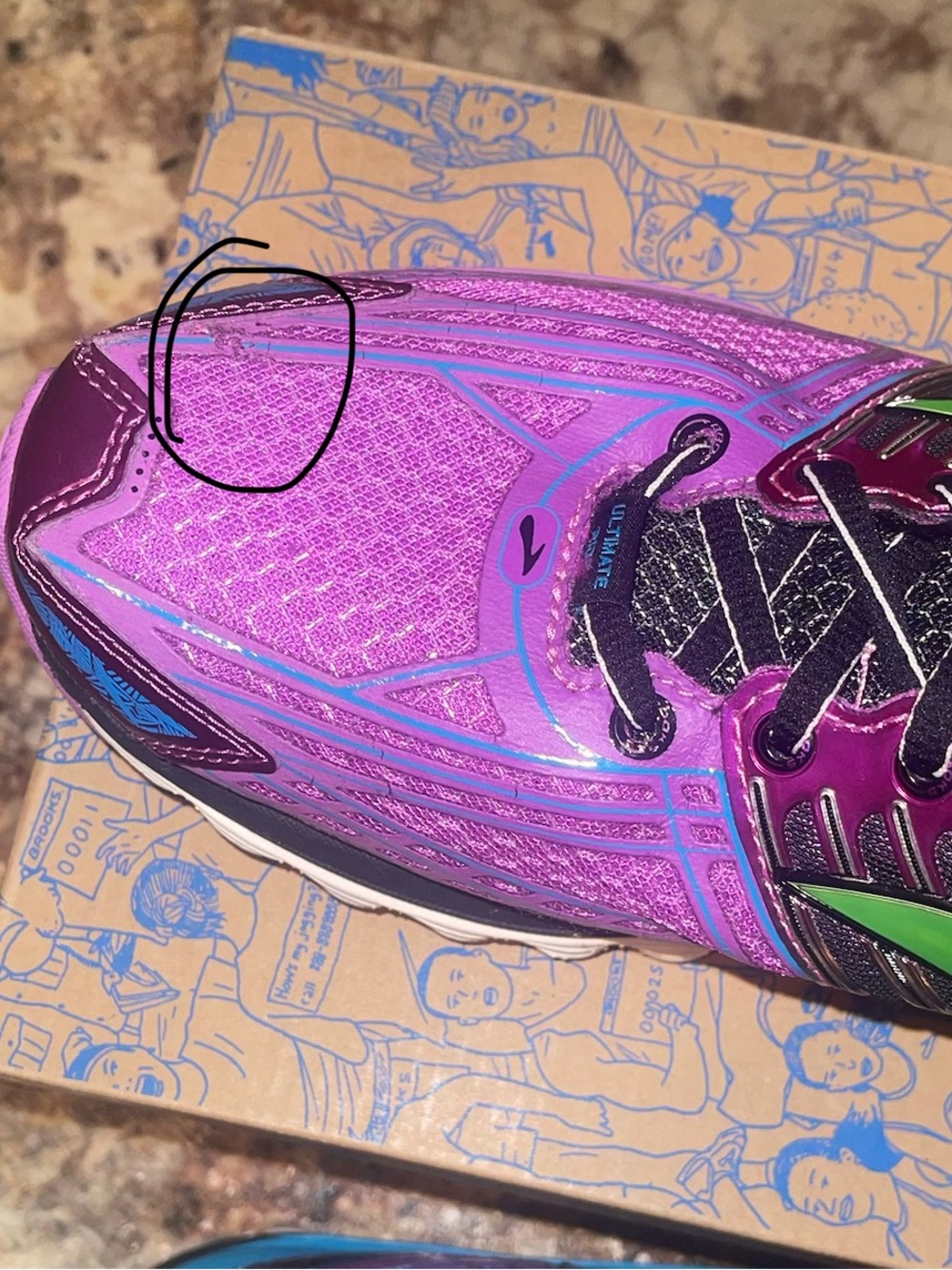 Brooks Glycerin 10 Women's Purple, Blue and Green Running Shoes - Picture 7 of 9